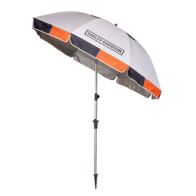 
                  
                    Harley-Davidson® Retro Block Beach Umbrella | Telescoping Pole
                  
                