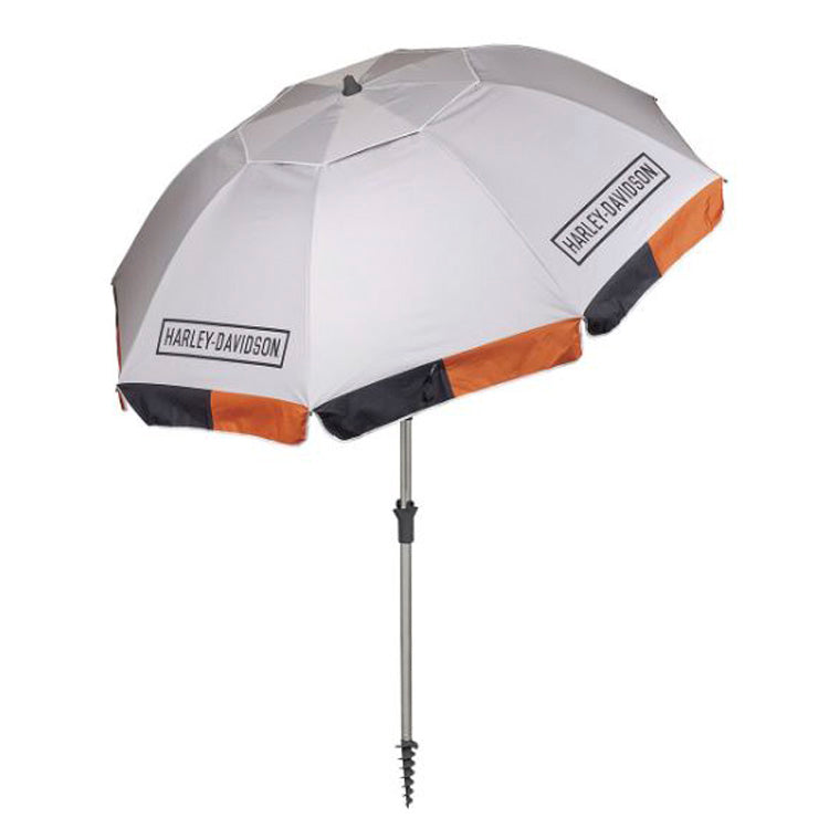 
                  
                    Harley-Davidson® Retro Block Beach Umbrella | Telescoping Pole
                  
                