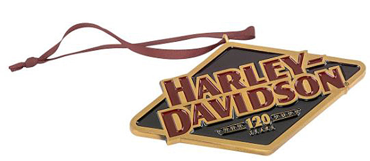 
                  
                    Harley-Davidson® 120th Anniversary Custom Shape Metal Ornament | Collectors' Quality
                  
                