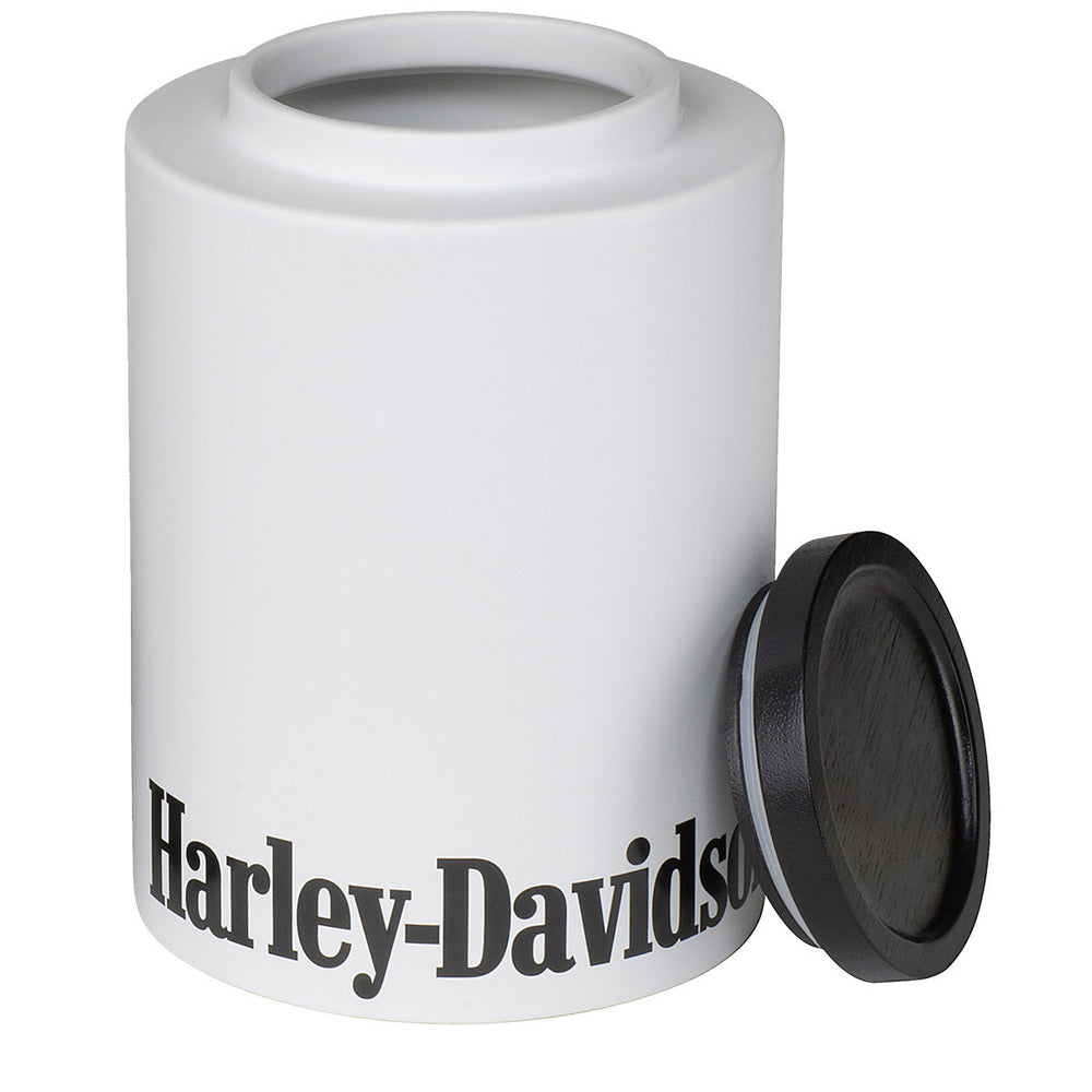 
                  
                    Harley-Davidson® White Cookie Jar/Canister | Large
                  
                