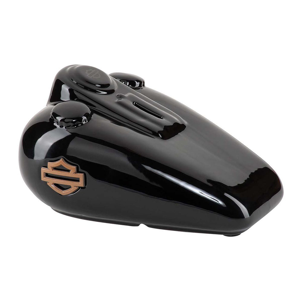 Harley-Davidson® Open Bar & Shield® Ceramic Gas Tank Bank | Gloss Black