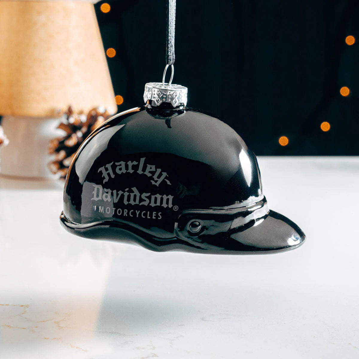 
                  
                    Harley-Davidson® Old English Helmet Ornament
                  
                