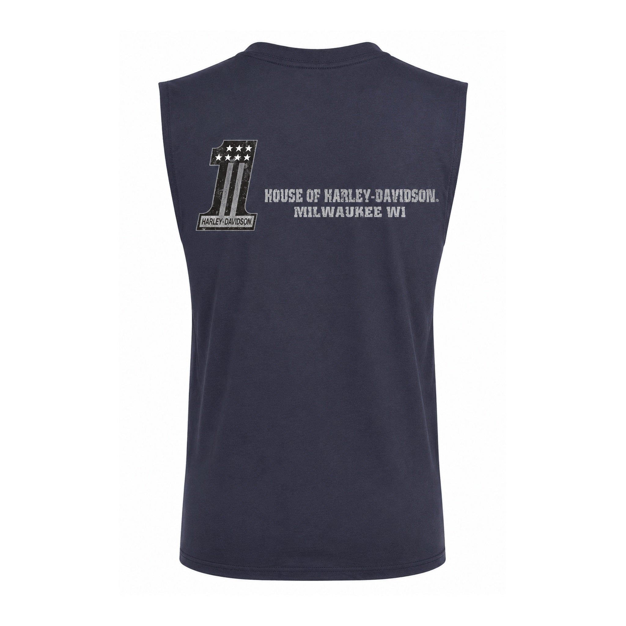 USA製 Harley-Davidson sleeveless Harley-Davidson® Men's Keychain Sleeveless Tee | Ensign Blue