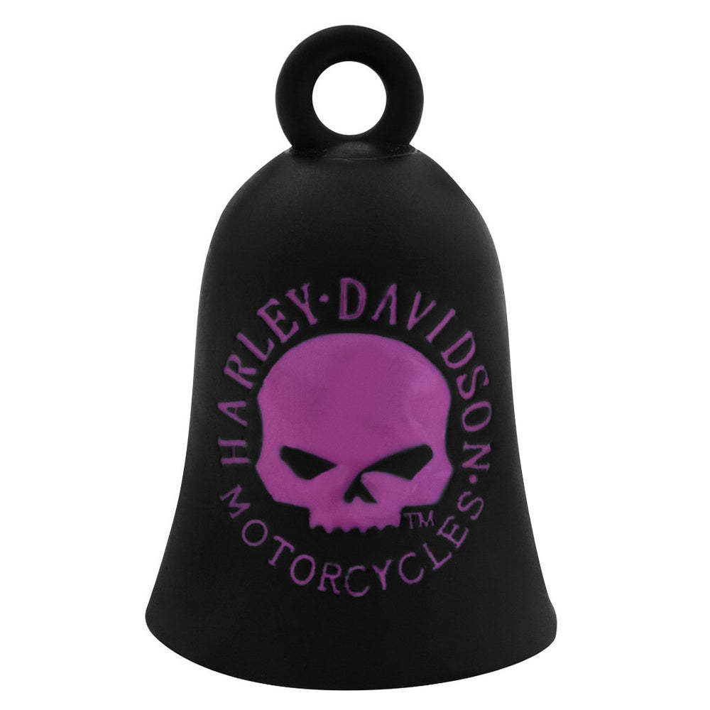 Harley-Davidson® Willie G® Skull Ride Bell | Matte Black & Pink