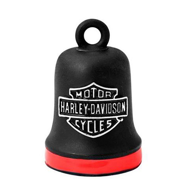 Harley-Davidson® Bar & Shield® Ride Bell | Matte Black With Red Stripe