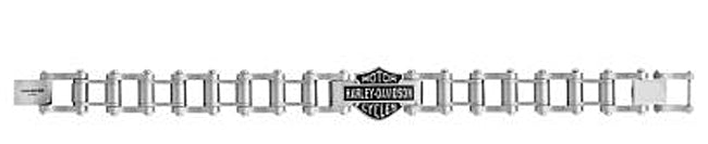 Harley-Davidson® Men's Engine Bike Chain Bracelet | Bar & Shield® Center | Two Sizes
