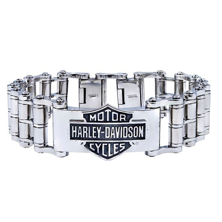 
                  
                    Harley-Davidson® Men's Bar & Shield® Bike Chain Bracelet | Two Sizes
                  
                