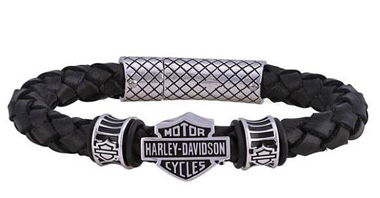Harley-Davidson■Bar & Shield■Braided Leather■ブレスレット Harley-Davidson® Men's Bar & Shield® Braided Leather