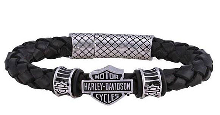 
                  
                    Harley-Davidson® Men's Bar & Shield® Braided Leather Bracelet
                  
                