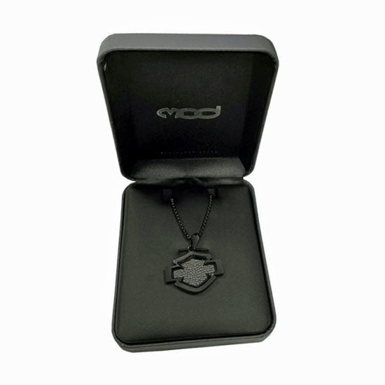 
                  
                    Harley-Davidson® Men's Black Asphalt Bar & Shield® Silhouette Necklace
                  
                
