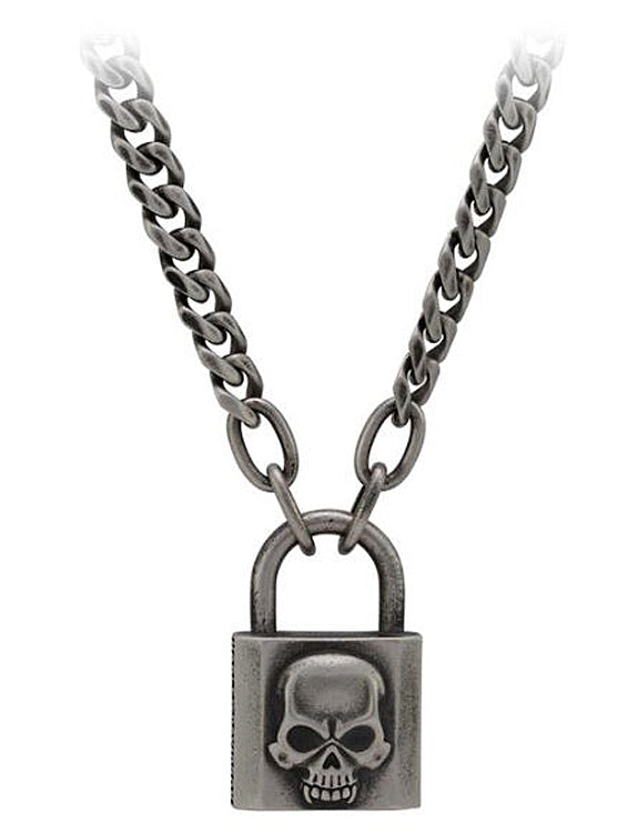 
                  
                    Harley-Davidson® Men's Deadlock Skull Padlock Necklace | Bold Chain | Two Sizes
                  
                
