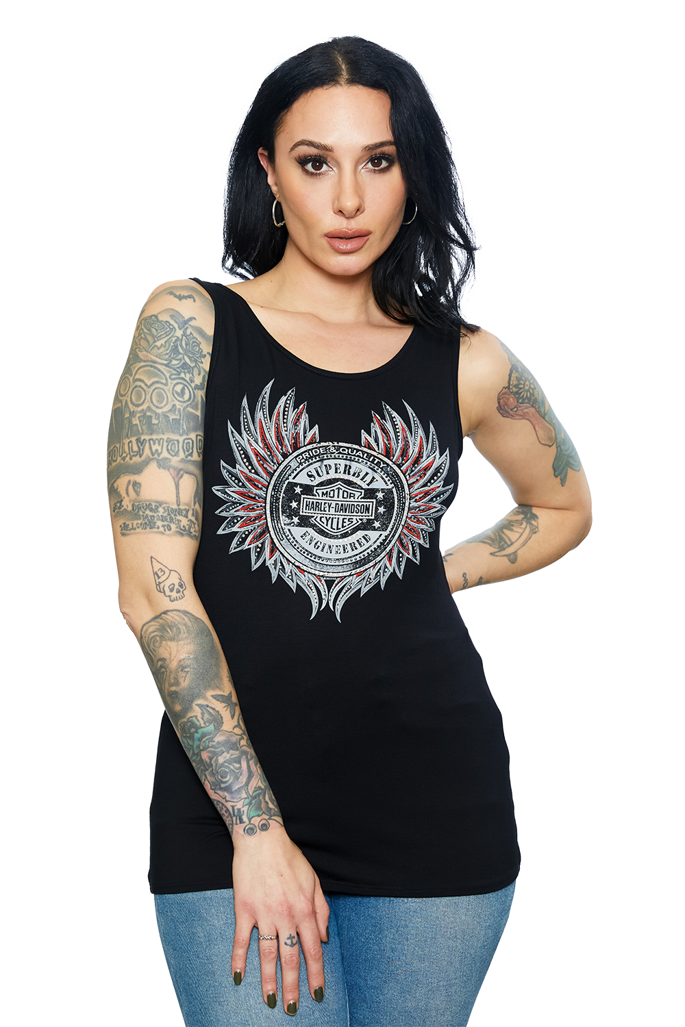 Harley-Davidson® Women's Unholy Shrine Tank Top | Rhinestone Embellished