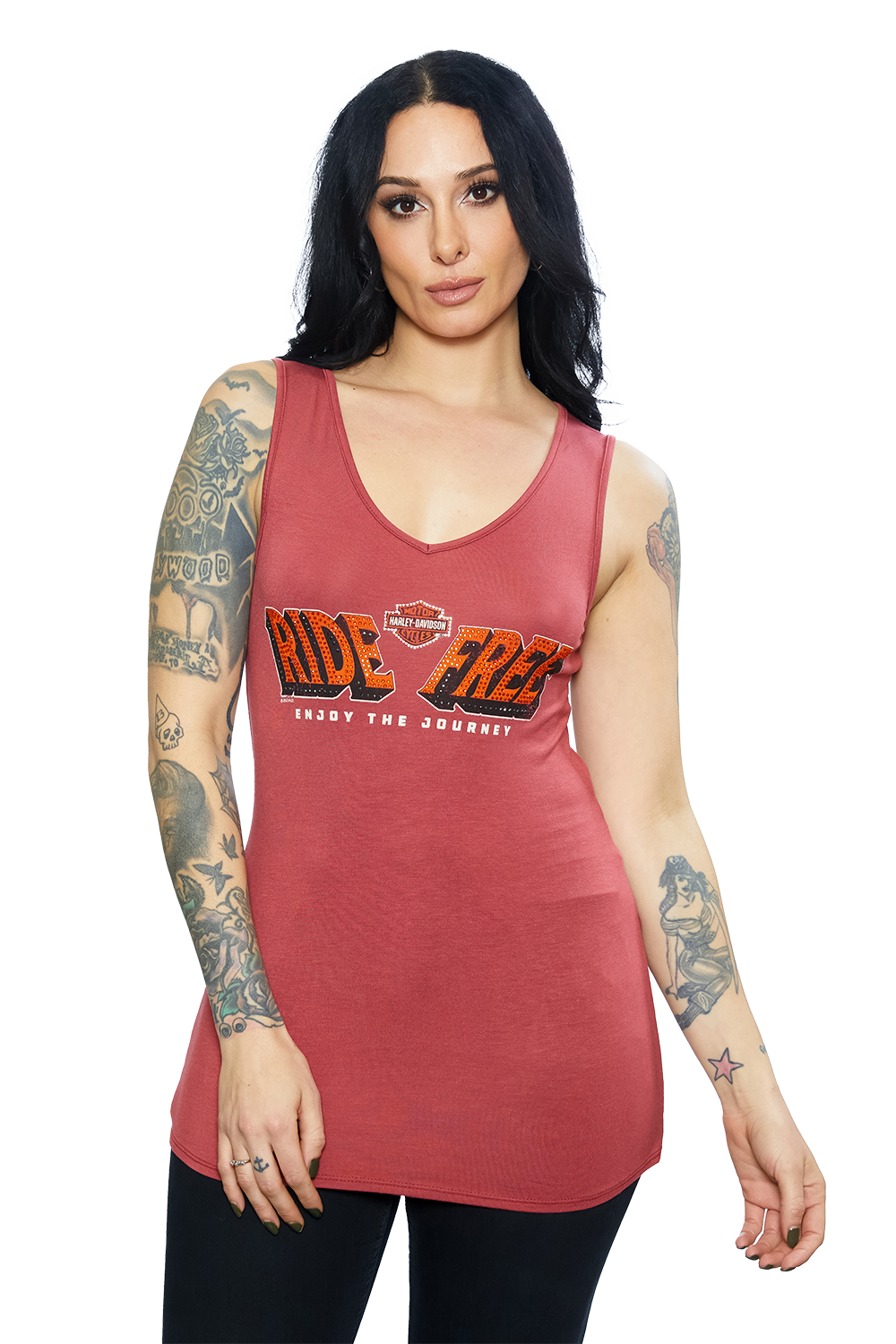 Harley-Davidson® Women's Take It Easy Tank Top | Rhinestone Embellished