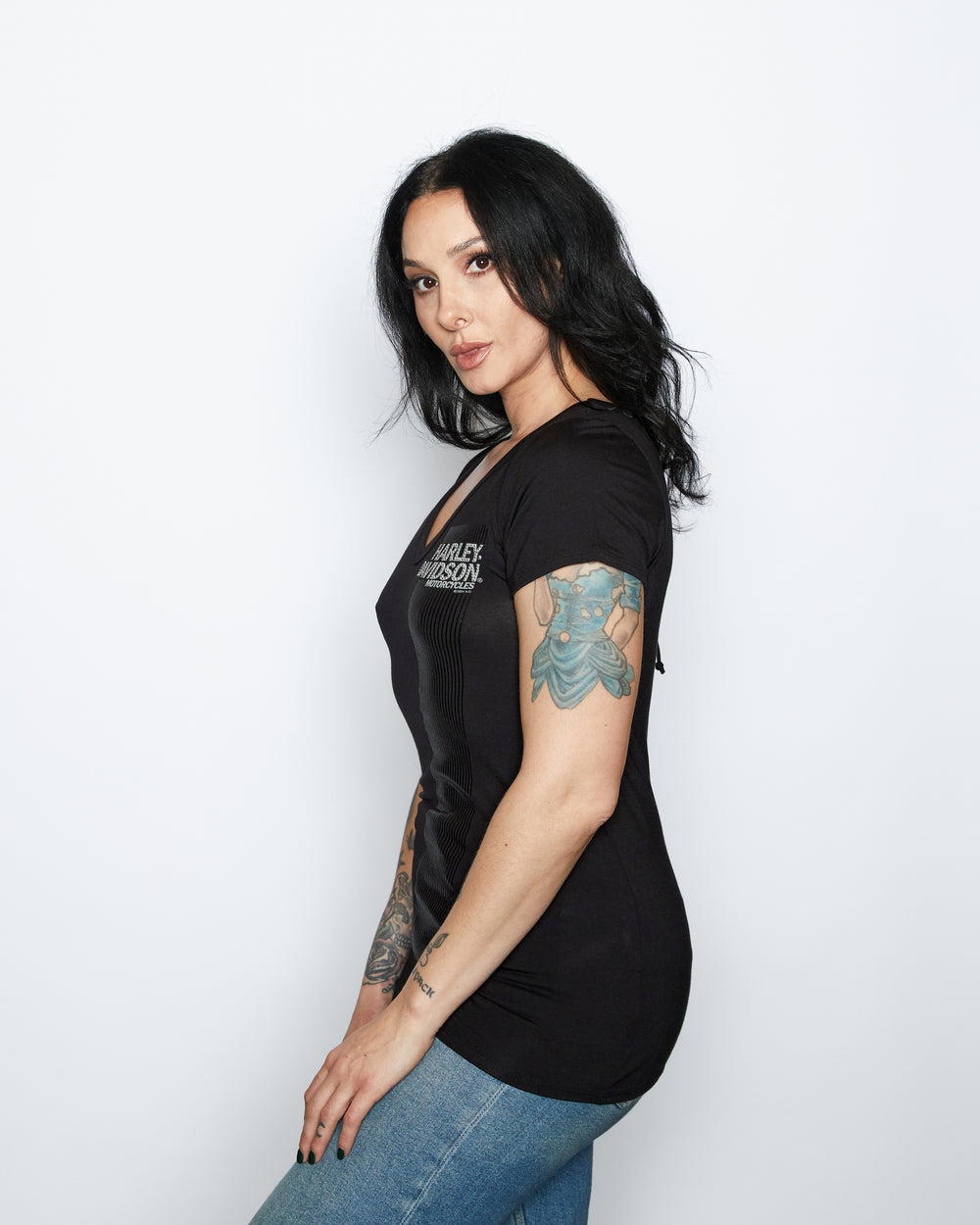 Harley-Davidson® Women's Ride the Line Short Sleeve V-Neck