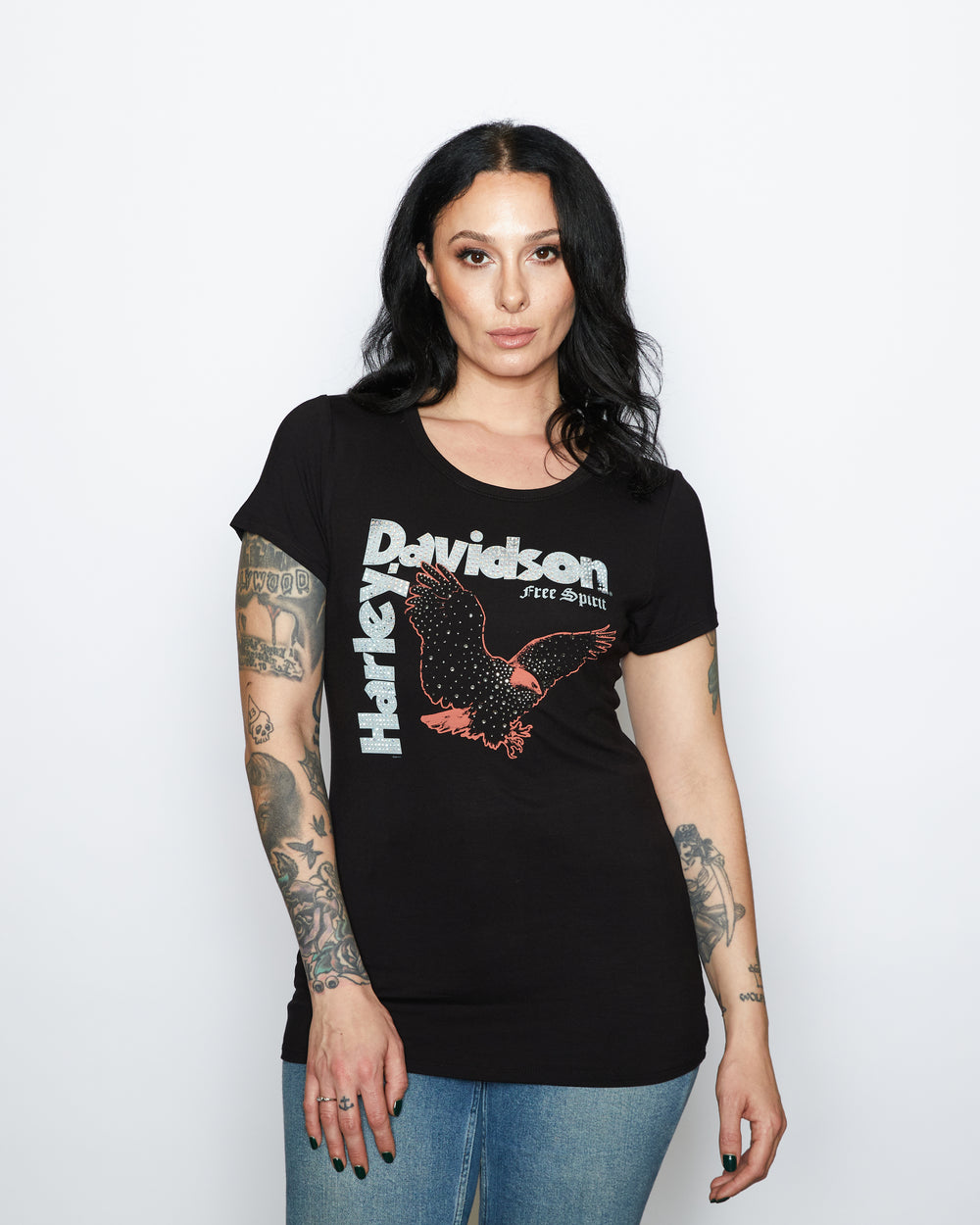 Harley-Davidson® Women's Supernaut Short Sleeve Shirt | Rhinestone Embellished