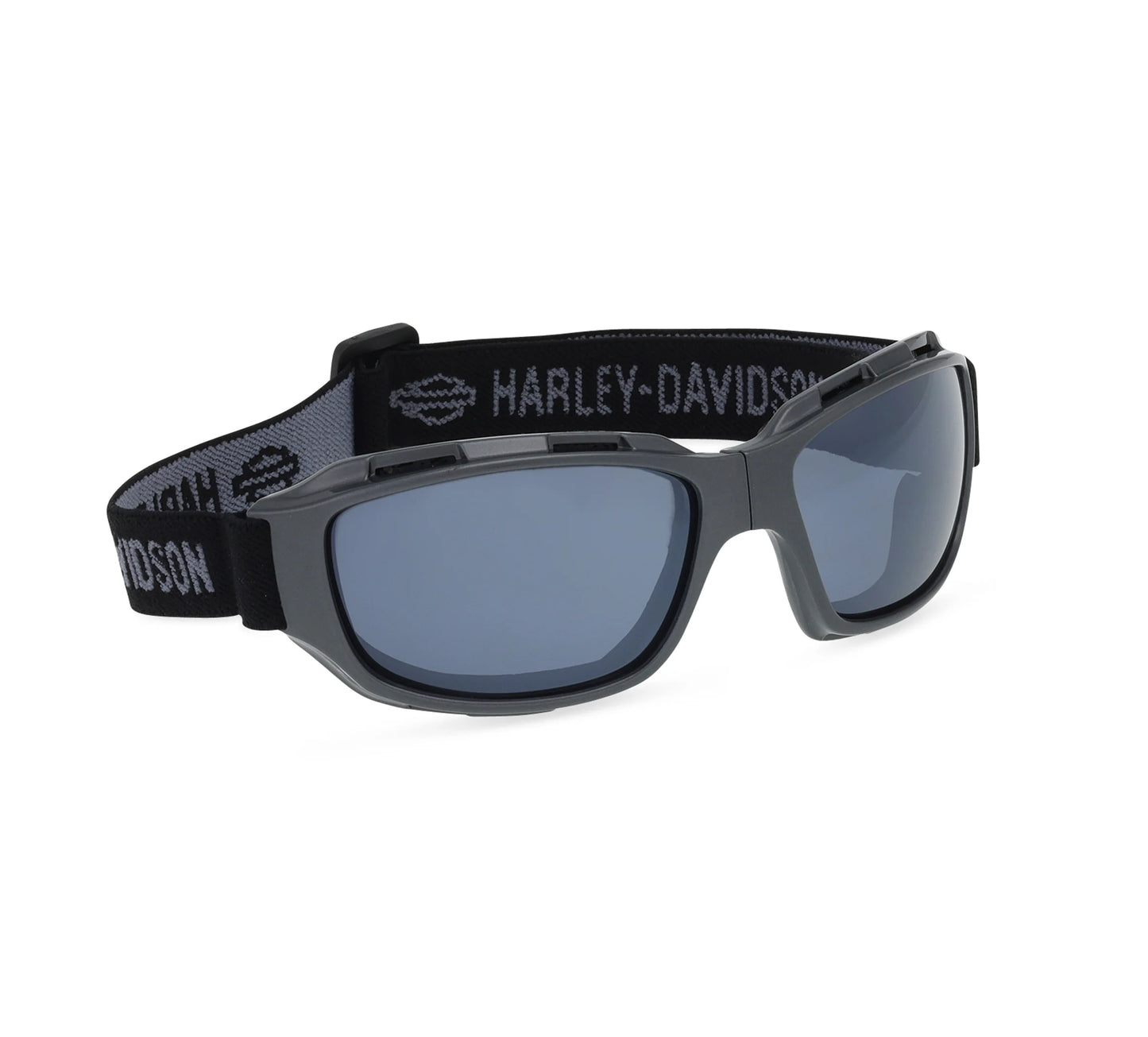 harley davidson goggles Battery Rectangular Foldable Motorcycle Riding Goggle - Black, Grey