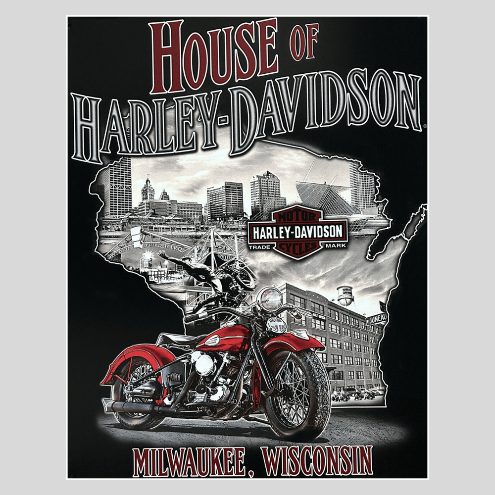 House of Harley-Davidson® Wisconsin State Tin Sign