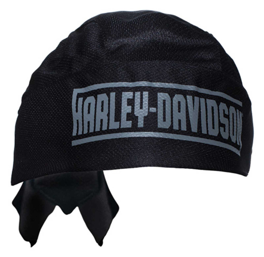 House of Harley Unisex Faded Full Head Wrap | Black| Grey Harley Davidson