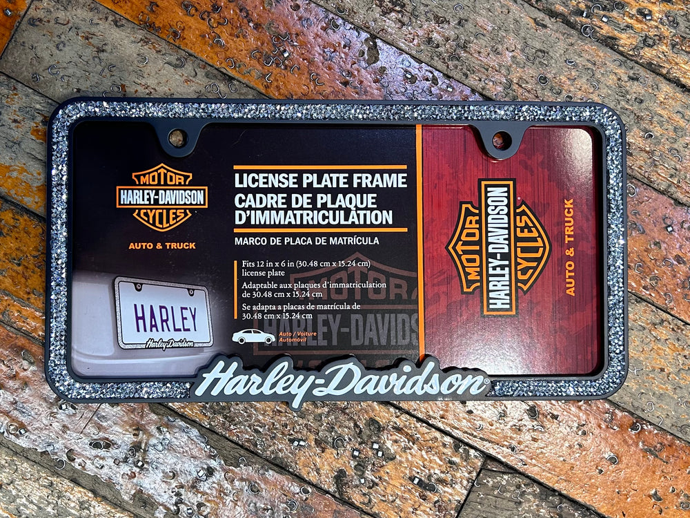 
                  
                    Harley-Davidson® Script Crushed Gem License Plate Frame
                  
                