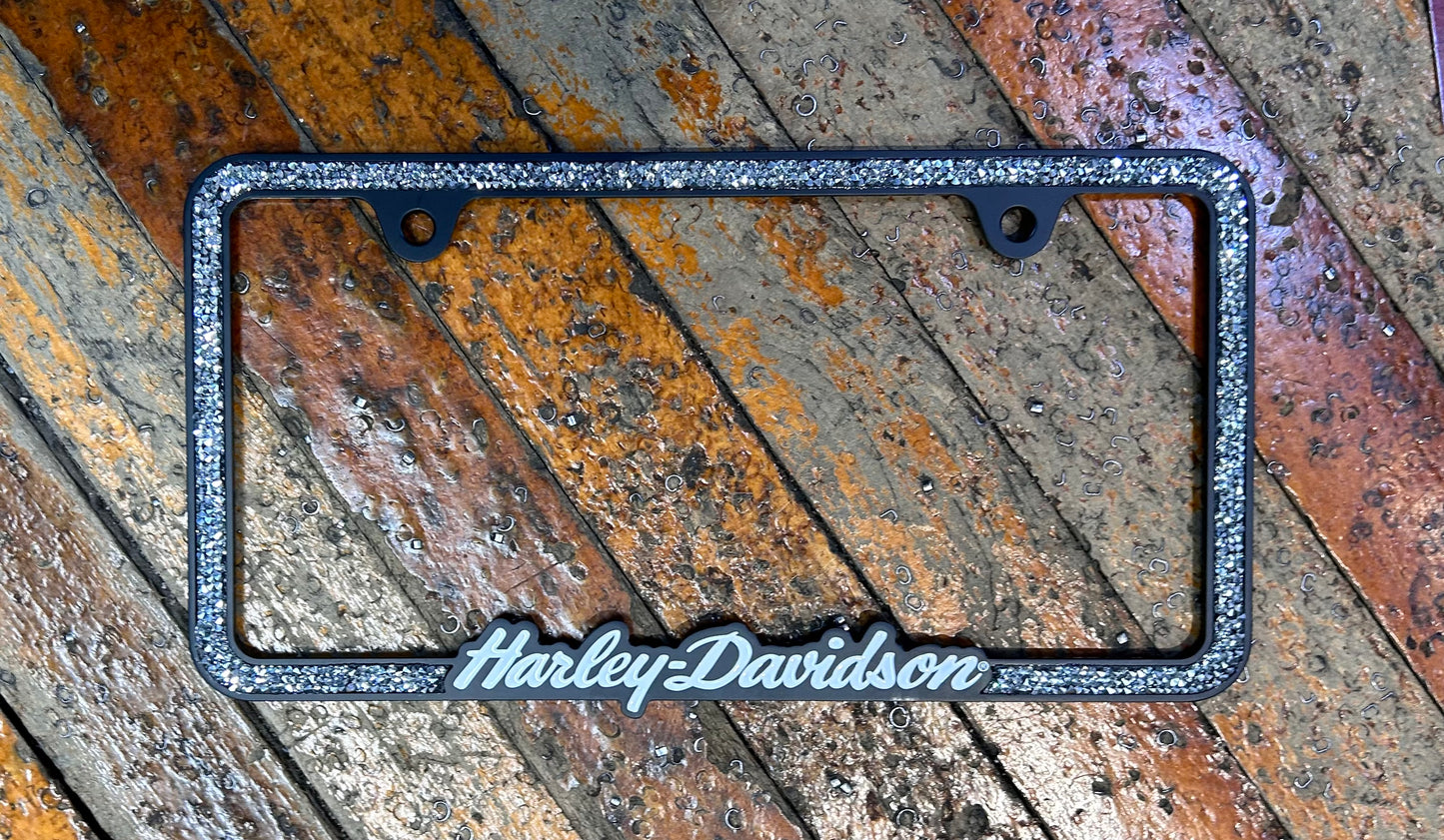 
                  
                    Harley-Davidson® Script Crushed Gem License Plate Frame
                  
                