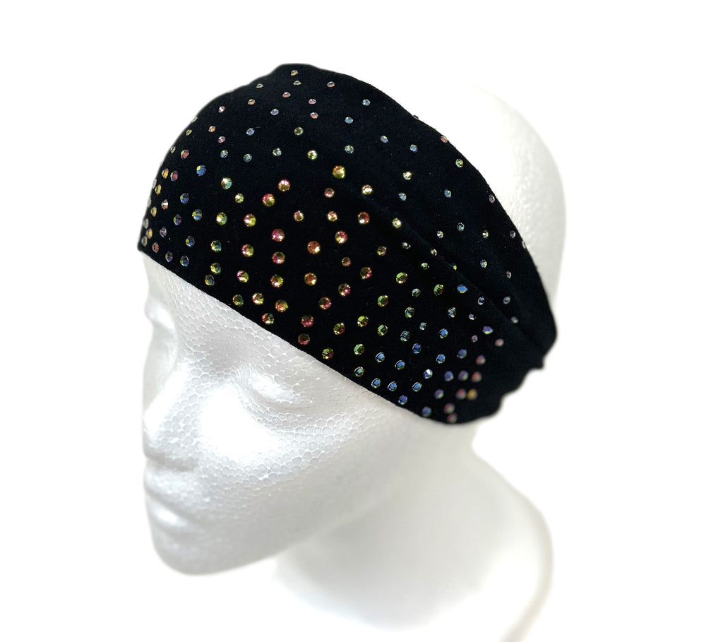 That's A Wrap!® Women's Rainbow Bling Knotty Band™ Head Wrap | Black