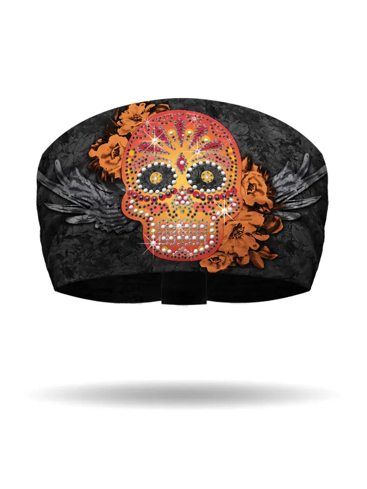 That's A Wrap!® Women's Candy Skull Knotty Band™ | Orange | Embellishments