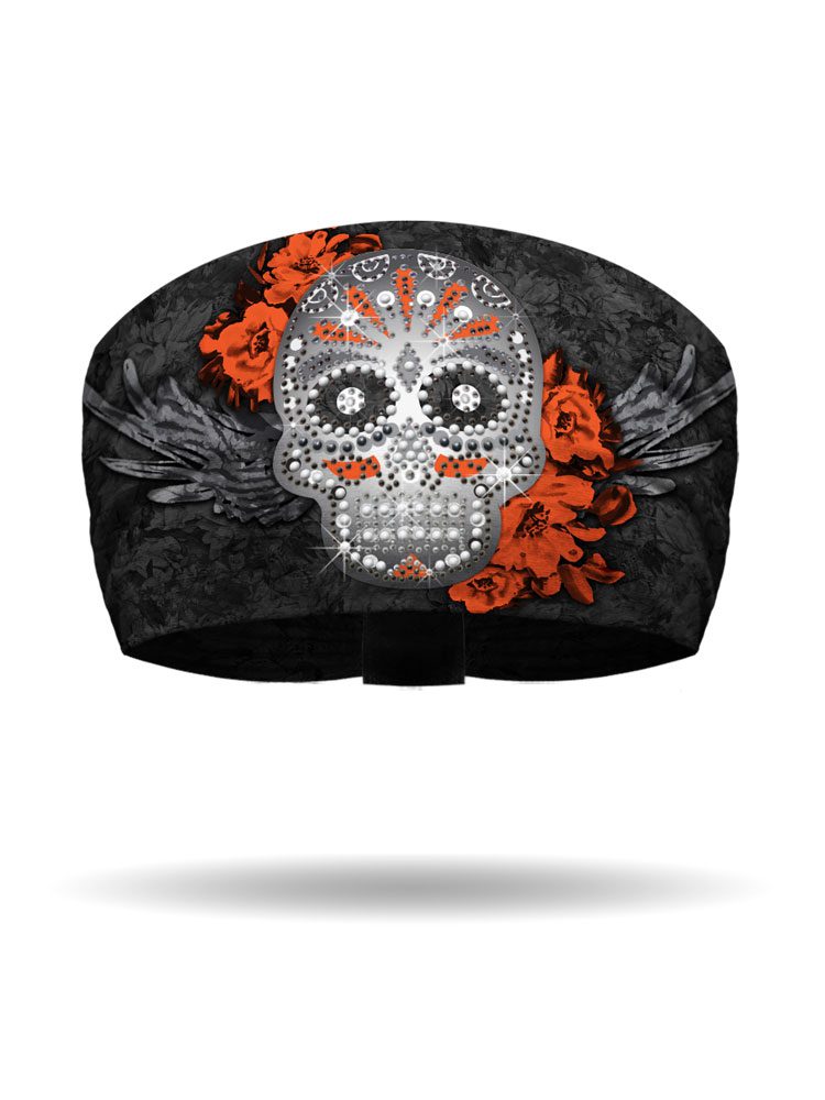 That's A Wrap!® Women's Candy Skull Knotty Band™ | Orange | Embellishments