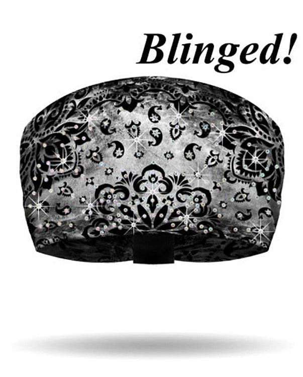 That's A Wrap!® Rad-Danna Knotty Band™ Head Wrap | Black | AB Crystal Embellishments