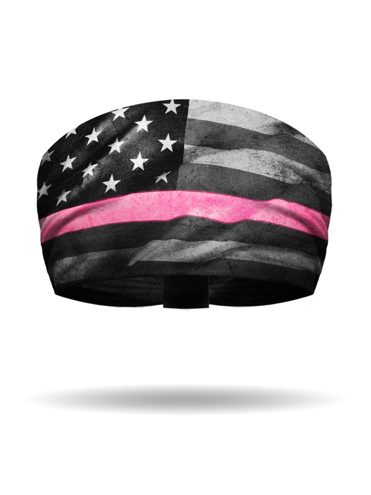 That's A Wrap!® Awareness Flag Knotty Band™ Head Wrap | Pink Line