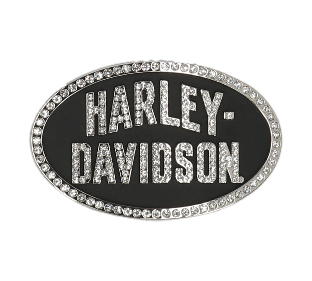 
                  
                    Harley-Davidson® Women's Oval Embellished Belt Buckle | Antique Nickel Finish
                  
                