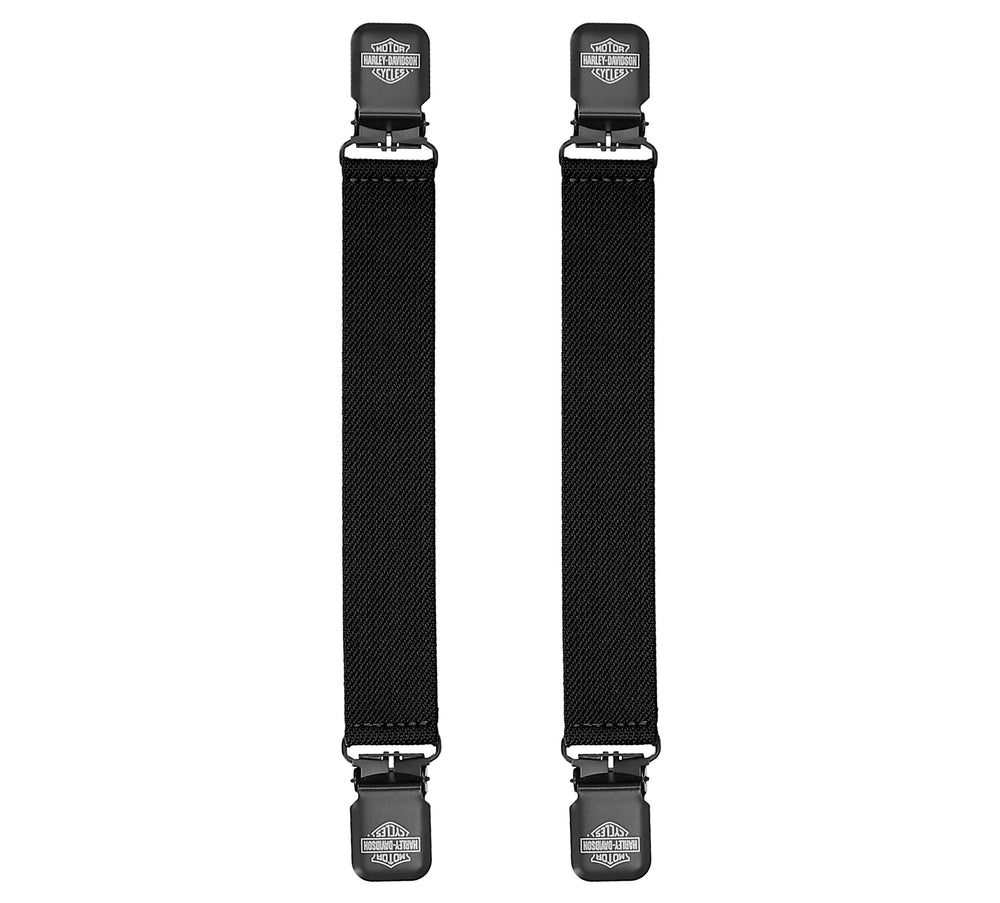 Harley-Davidson® Solid Black Matte Boot Clip Set | Pair | Black