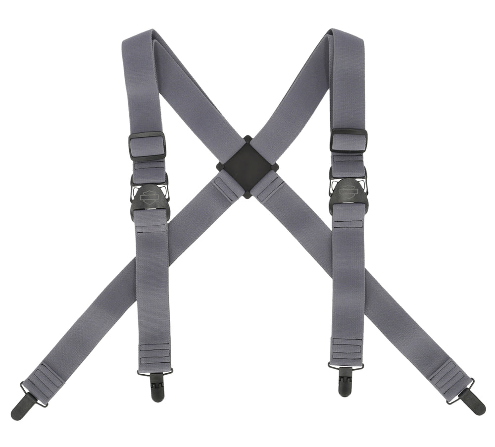 Harley Davidson® Bar & Shield® Suspenders | Grey