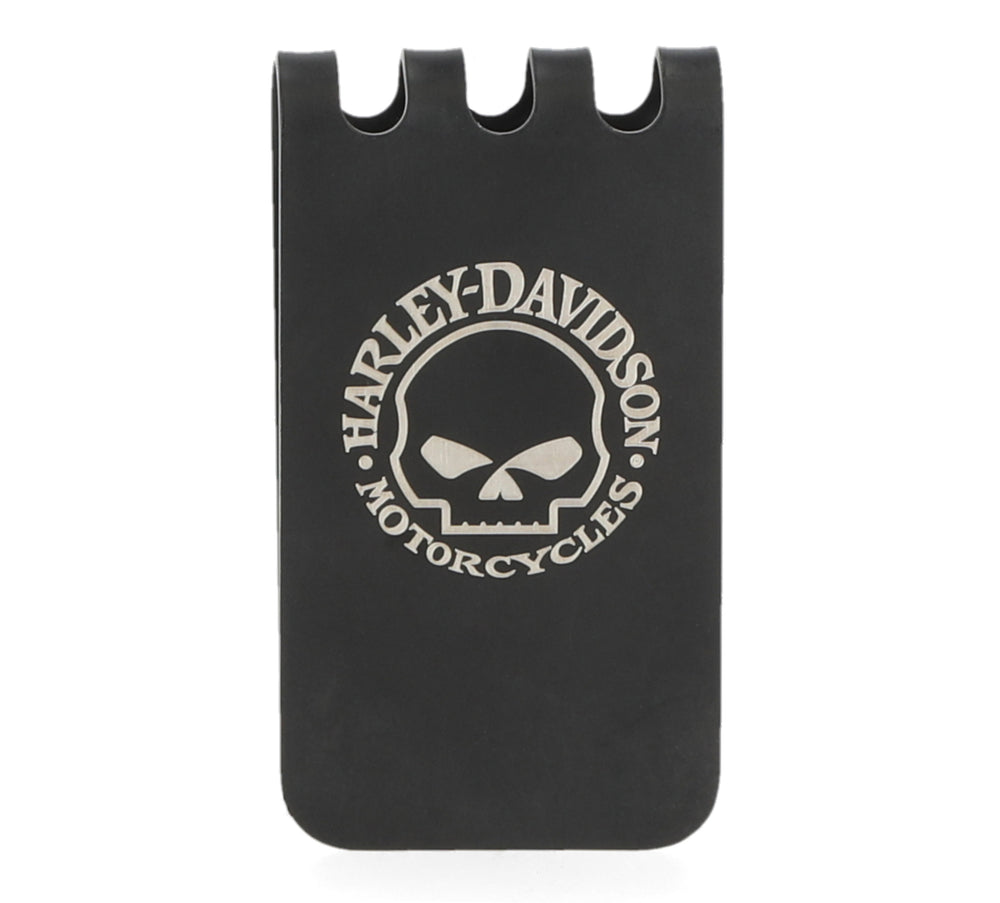 Harley-Davidson® Willie G® Skull Metal Money Clip | Matte Black