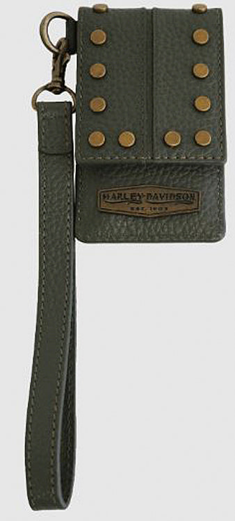 
                  
                    Harley-Davidson® Women's Midnight Rider Front Pocket Wallet | Olive | Detachable Wristlet Strap | RFID Protection | Antique Brass Accents
                  
                
