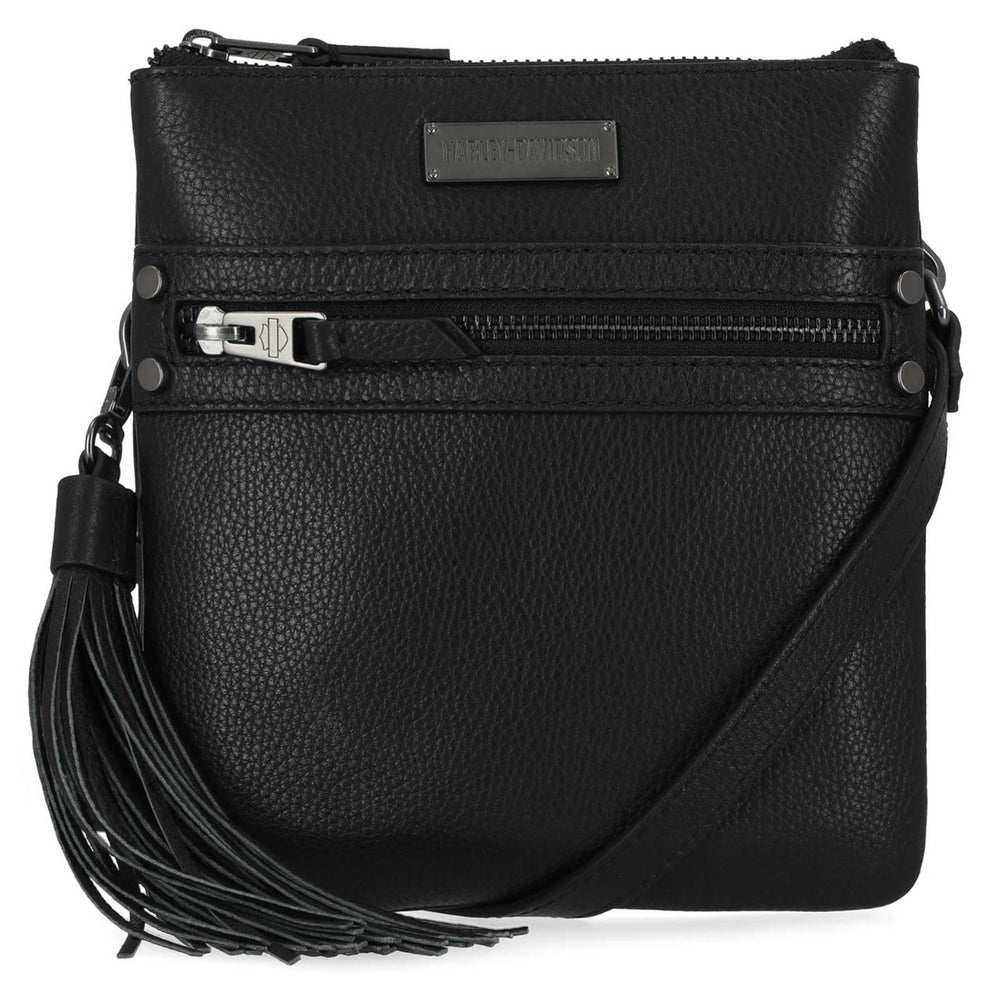 Harley-Davidson® Women's Classic Leather Crossbody | Black