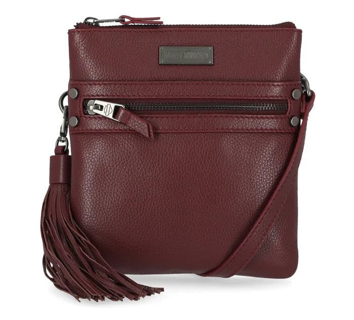 Harley-Davidson® Women's Classic Leather Crossbody | Oxblood