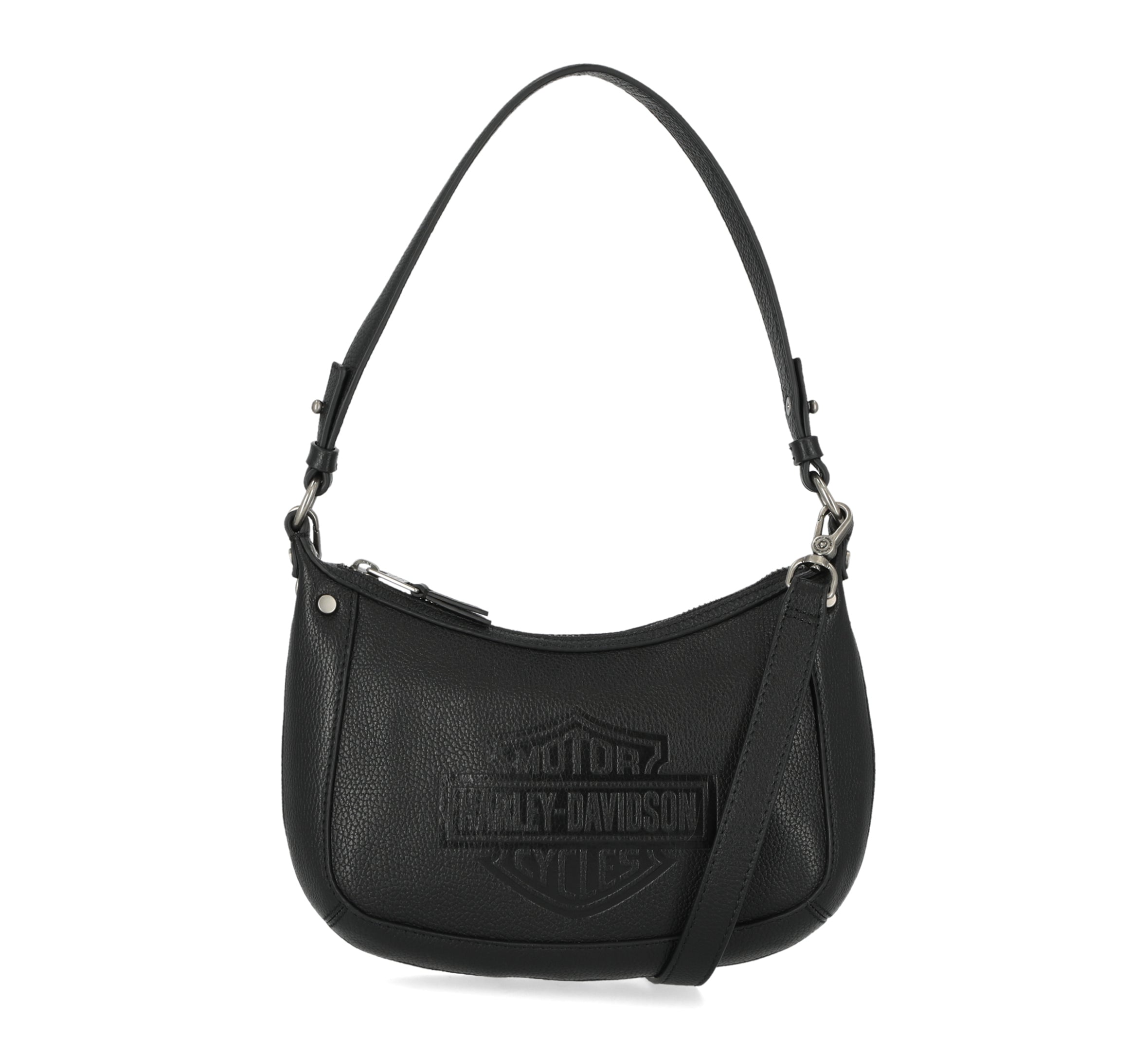 Harley-Davidson® Flat Stud Hobo Handbag - Black | House of Harley®
