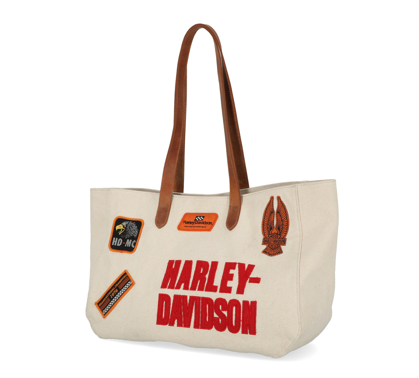 Harley-Davidson® Patches Canvas Summer Tote | Natural