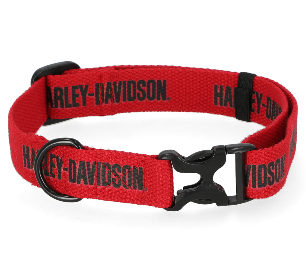 Harley-Davidson® Text Pet Collar | Red