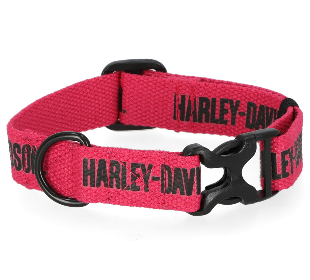 Harley-Davidson® Text Pet Collar | Pink