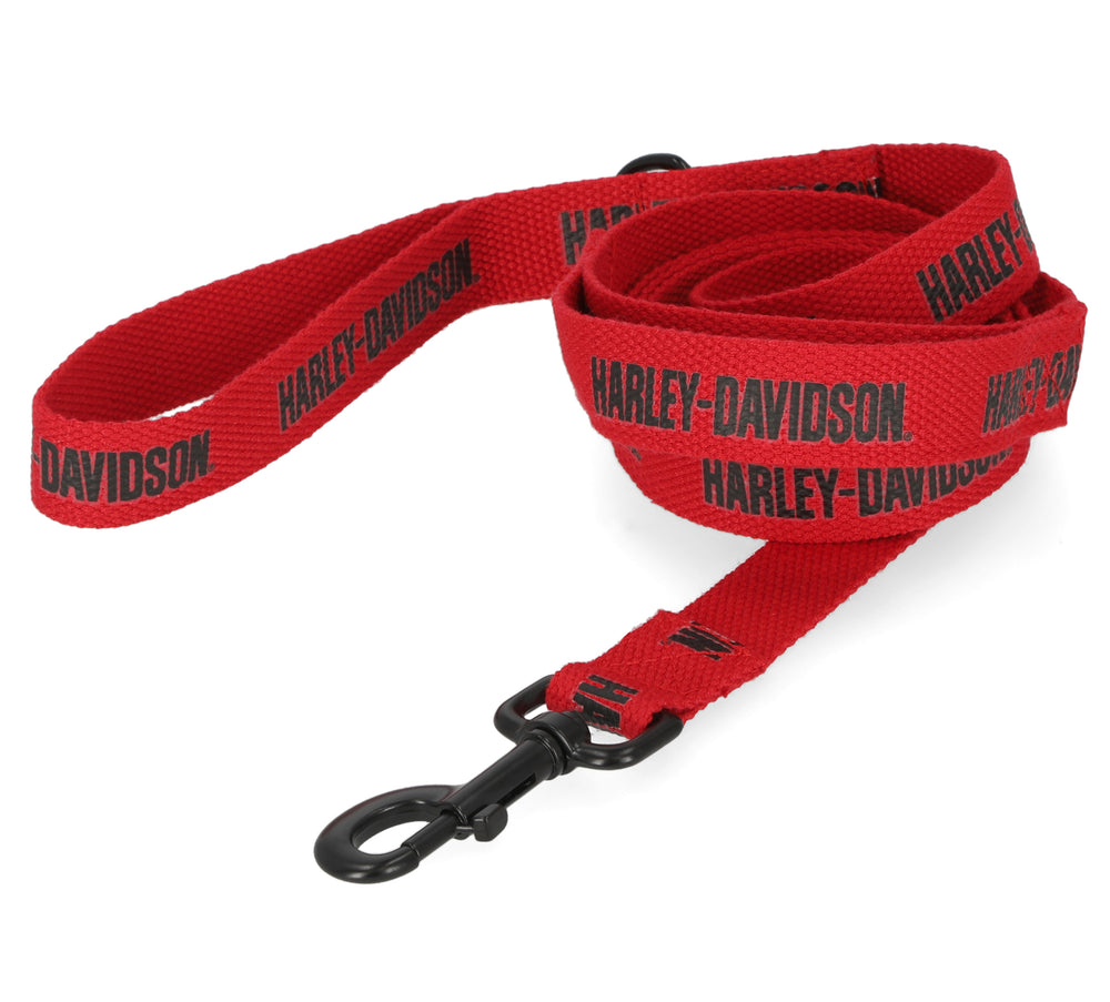 Harley-Davidson® Text Pet Leash | Red