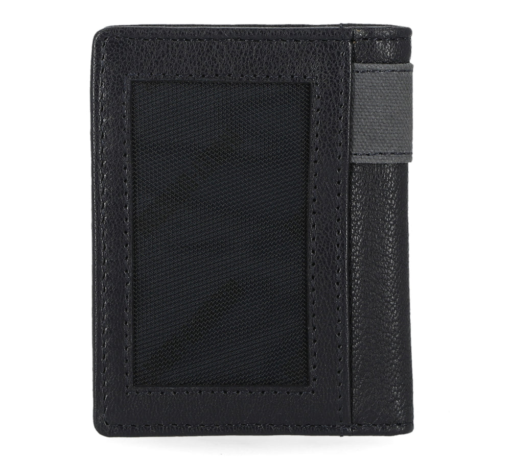 
                  
                    Harley-Davidson® Men's Calvary Canvas Genuine Leather Vertical Billfold Wallet | RFID Protection | Peacoat Blue
                  
                