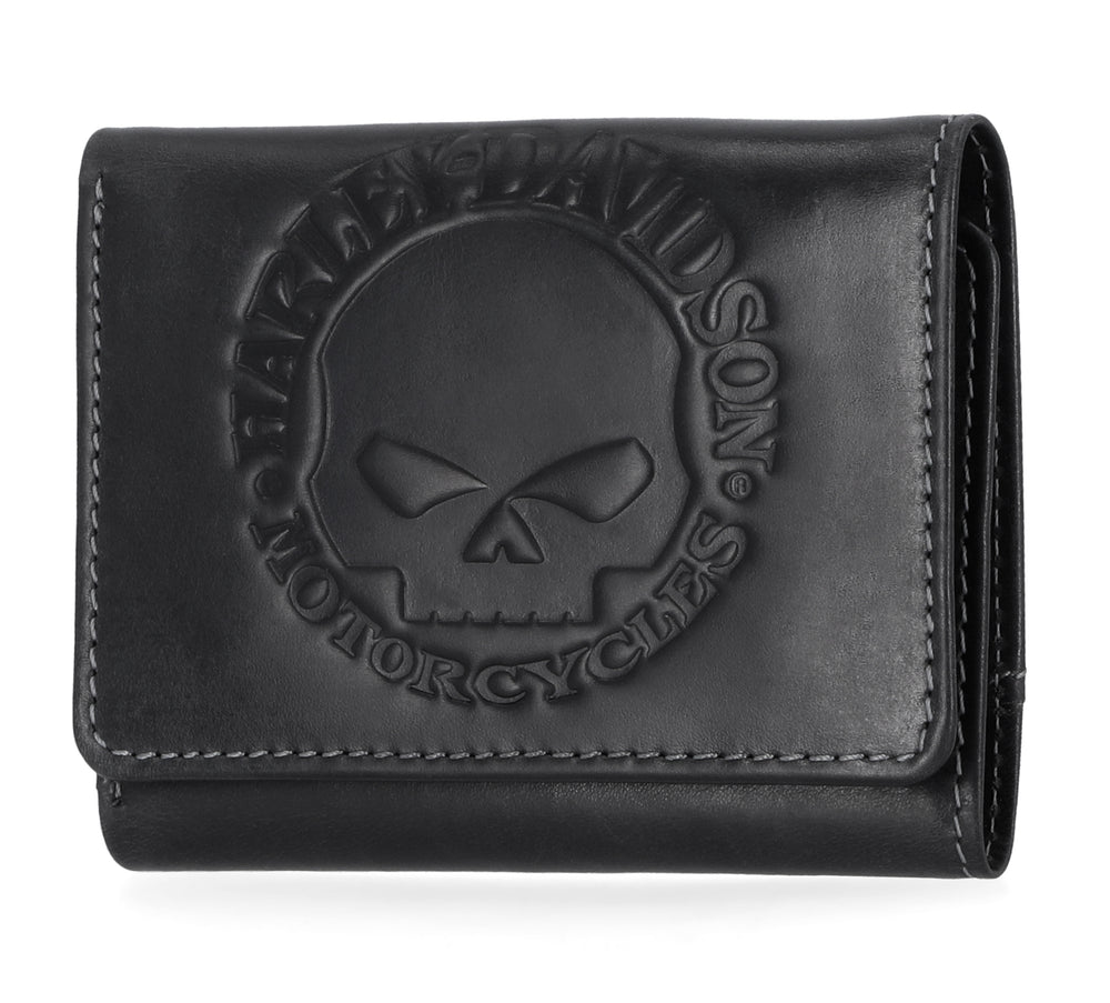 
                  
                    Harley-Davidson® Men's Willie G™ Tri-Fold Snap Wallet | Matte Black
                  
                