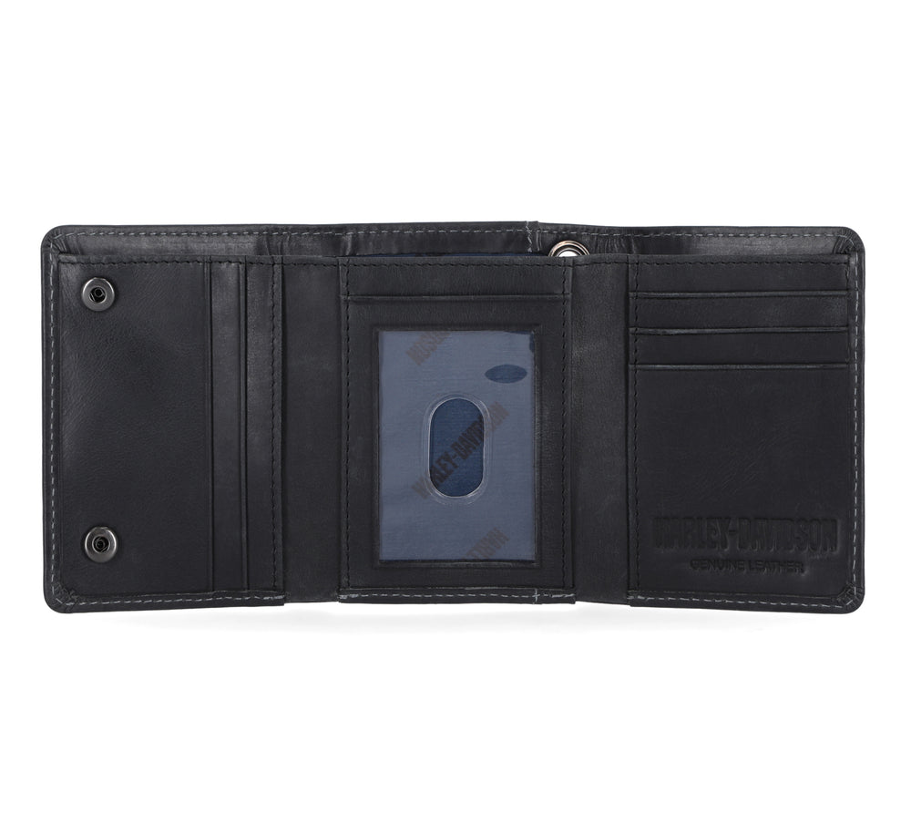 
                  
                    Harley-Davidson® Men's Willie G™ Tri-Fold Snap Wallet | Matte Black
                  
                