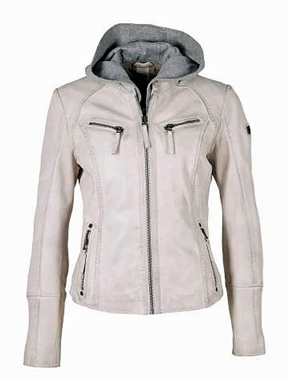 Mauritius® Women's Nola Leather Jacket | Zip-Out Hood/Placket Detail