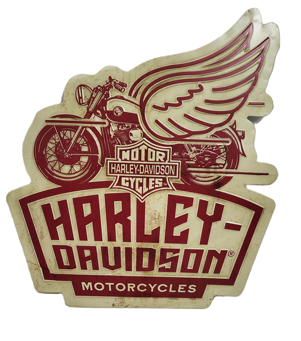 Harley-Davidson® Winged Motorcycle Metal Sign