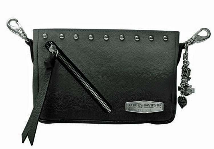 Harley-Davidson® Women's Ombré Hip Bag | Grey-Into-Black | Detachable Strap