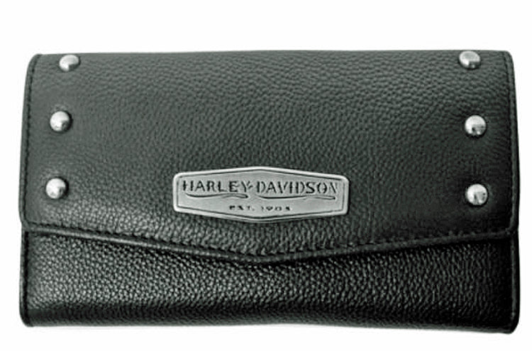 
                  
                    Harley-Davidson® Women's Ombré Clutch Wallet | Grey-Into-Black
                  
                