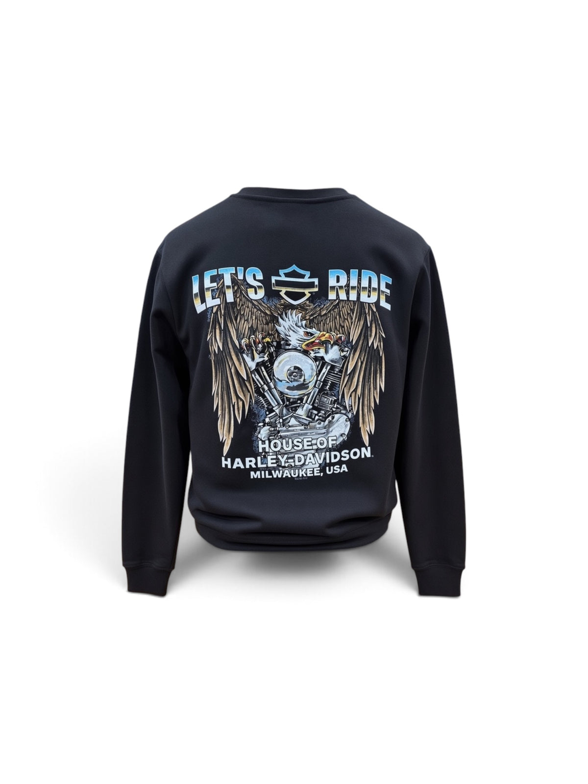 RK Stratman Harley-Davidson® Men's Chrome Diamond Crew Sweatshirt | Custom Black