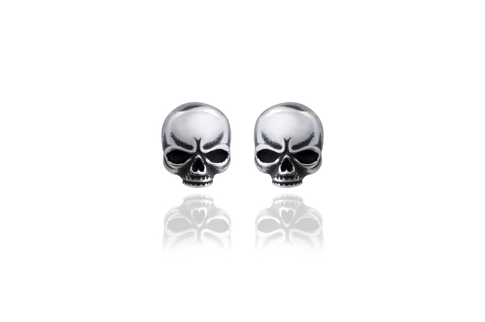 
                  
                    Women's Tiny Tempest Skull Post Earrings | Silver
                  
                